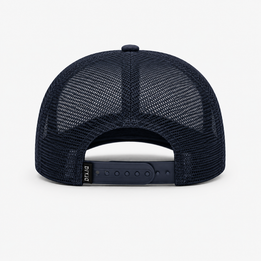 Navy Blue “Earned Not Given” Trucker Hat