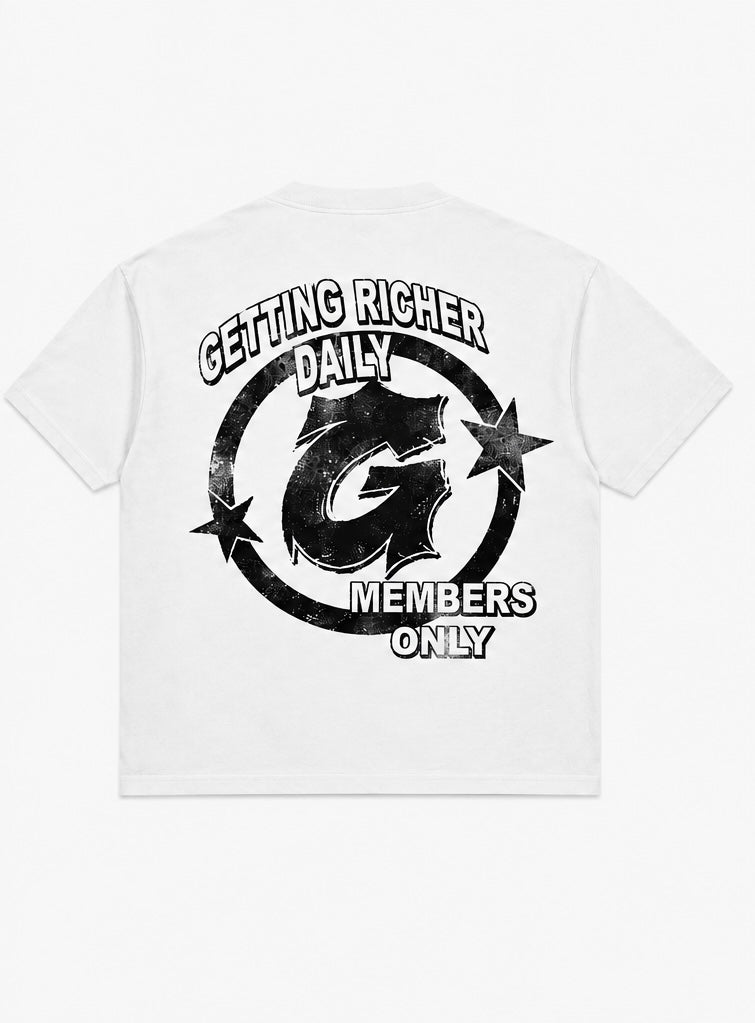 BLACK “RICH RULES” T SHIRT