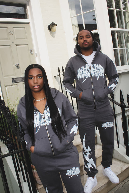 CEMENT GREY “GET RICH” TRACKSUIT