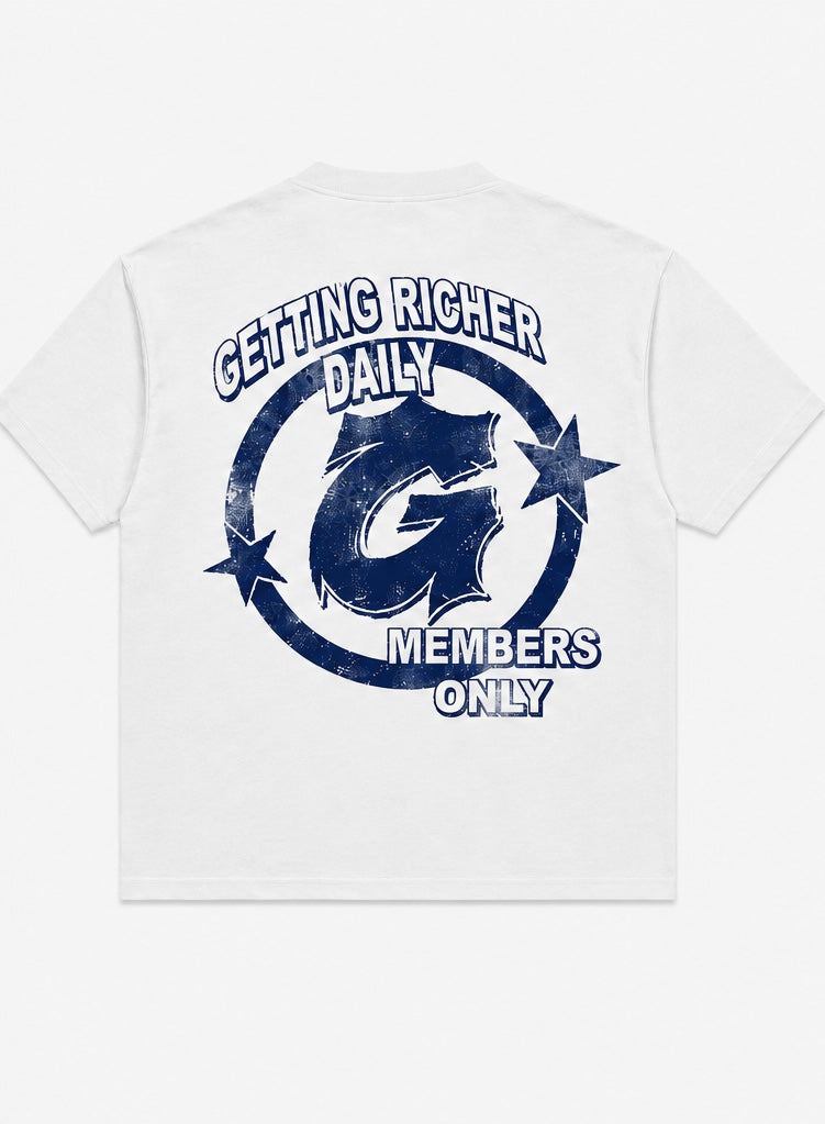 NAVY BLUE “RICH RULES” T SHIRT