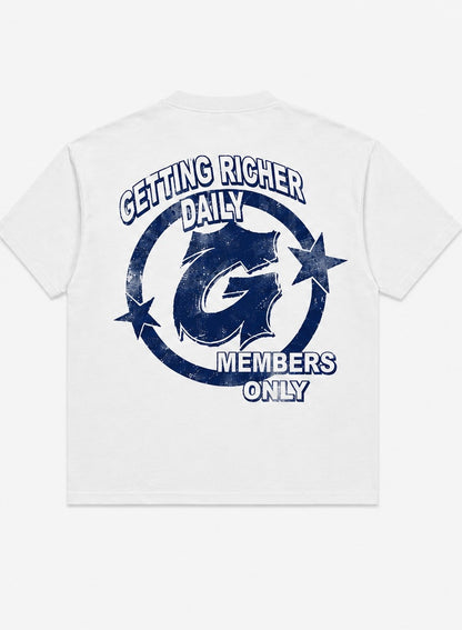 NAVY BLUE “RICH RULES” T SHIRT