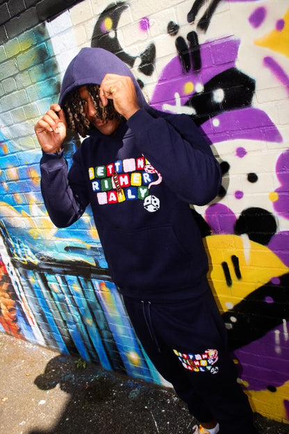 NAVY BLUE SNAKES & LADDERS TRACKSUIT