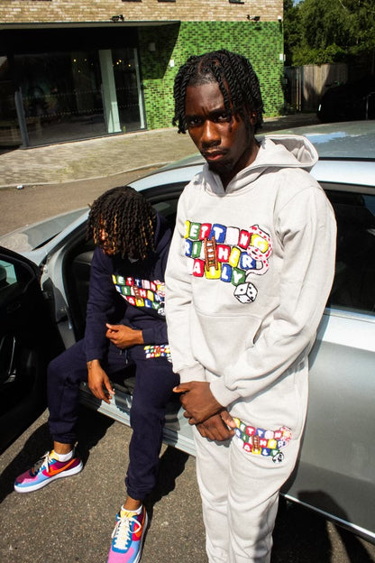 SMOKE GREY SNAKES & LADDERS TRACKSUIT