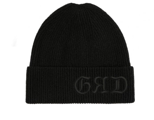 GRD TRIPE BLACK BEANIE HAT