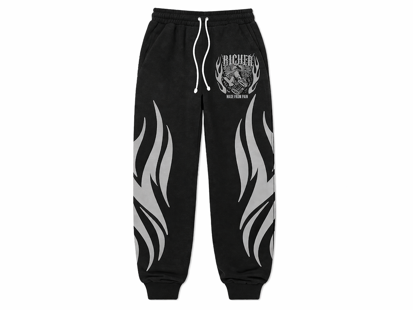 BLACK ROSE BOTTOMS (CUFFED)