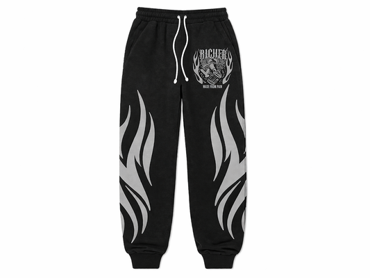 BLACK ROSE BOTTOMS (CUFFED)