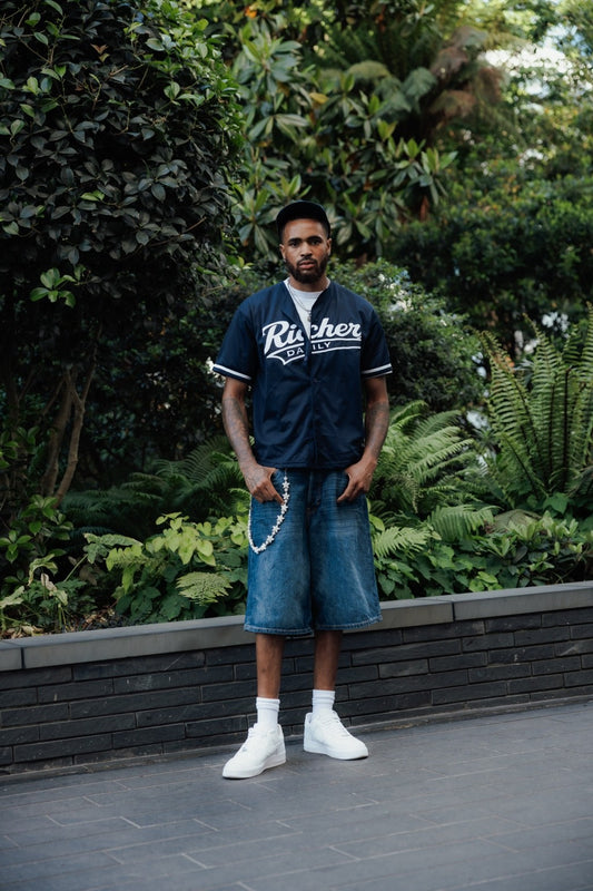 NAVY BLUE “RICHER DAILY” JERSEY