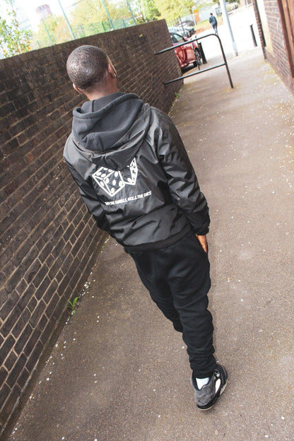 Jet Black Windbreaker Jacket